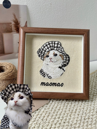 Fluffy Cat Framed Artwork
