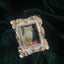 Square white ceramic magnet featuring oil painting