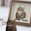 Custom Cat Portrait with Frame Stand