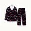 Personalized black pet pajamas with pink stars and moons pattern