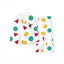 Custom milk silk pajamas with colorful geometric shapes and pet photo print