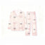 Pink striped pajamas with “Cute Puppy” text and custom bichon dog print