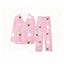 Custom pink pet photo pajamas with paw prints and name print