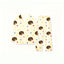 Light yellow pajamas with colorful dots and custom dachshund face print