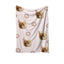 Custom blanket with cat photo and paw prints