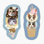 Cat pillow stacked in ice cream cone