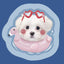 Custom dog pillow in pink flamingo float