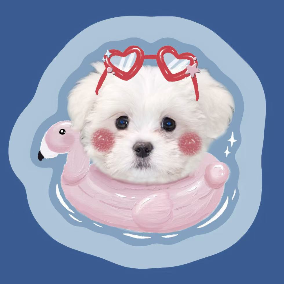 Custom dog pillow in pink flamingo float