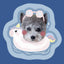 Custom dog pillow with unicorn float