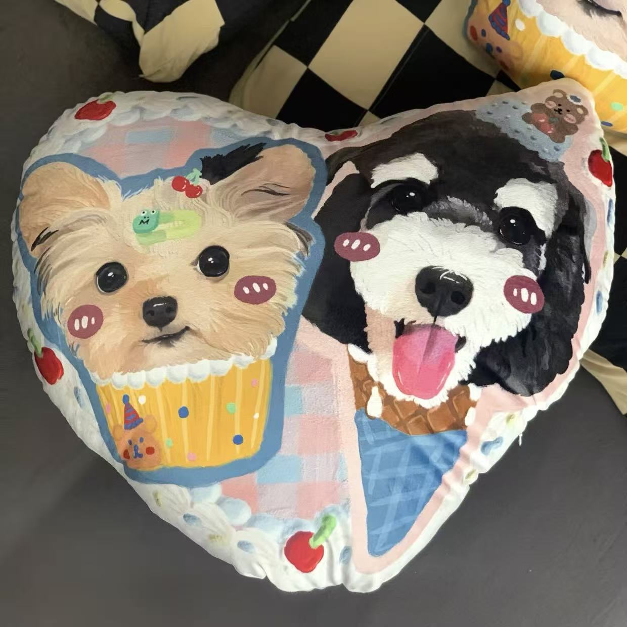 Soft plush handmade pet pillow for gift
