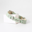 Mint green horsebit style leather dog collar with silver hardware