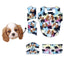 Bulldog face tropical floral print layout on dark background for custom dog shirt